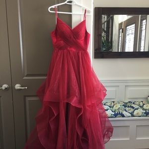New Red Tulle-Skirted Prom/Grad Dress for Sale!